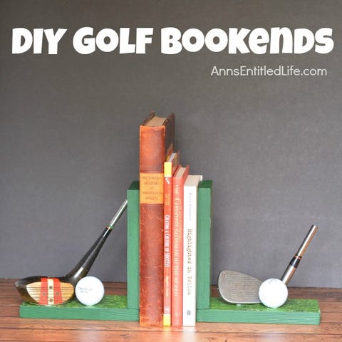 Gold Bookends - Father's Day crafts