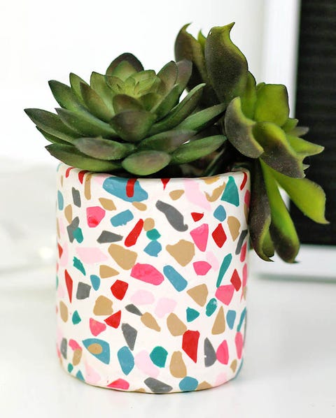 diy kitchen decor diy terrazzo planter