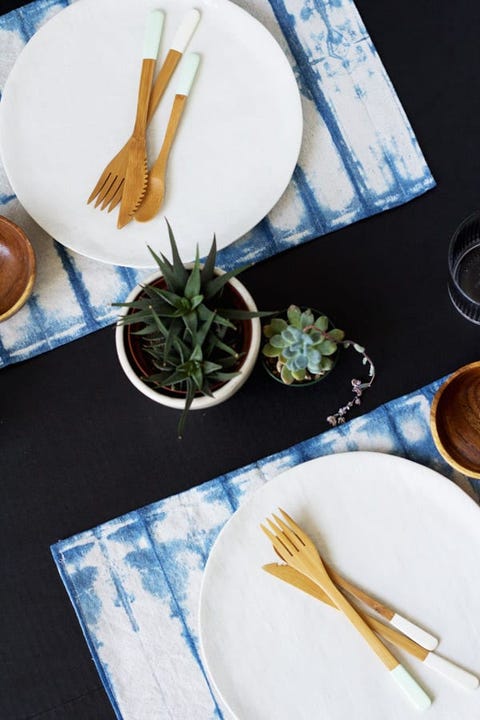 diy kitchen decor ideas diy shibori dyed placemats