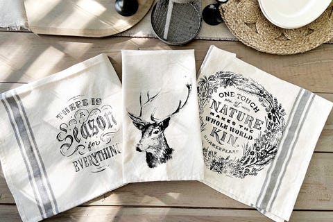 diy kitchen decor ideas diy stenciled tea towels