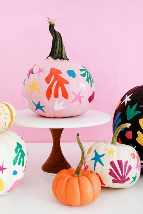 47 Pumpkin Painting Ideas No Carve Decorating Diy Matisse Inspired Pumpkin Painting Idea