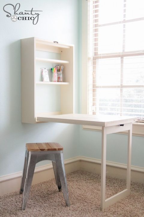 15 Diy Desk Plans For Your Home Office, Diy Built In Corner Desk And Shelves