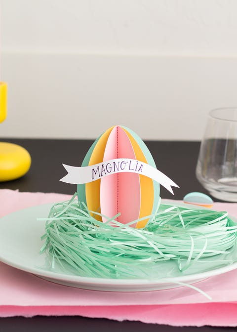 paper easter egg place setting table decoration