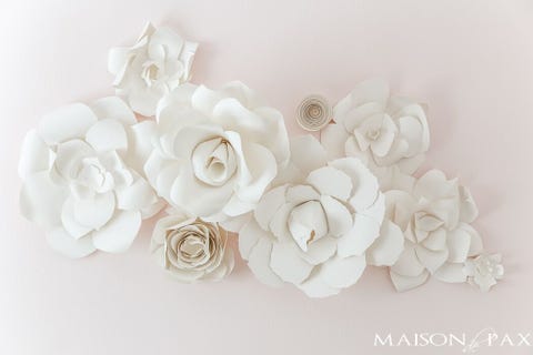 paper flowers wall art