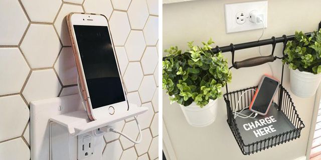 20 Best Phone Charging Stations In 2018 Cute Diy Organizers - Iphone Charger Holder Diy