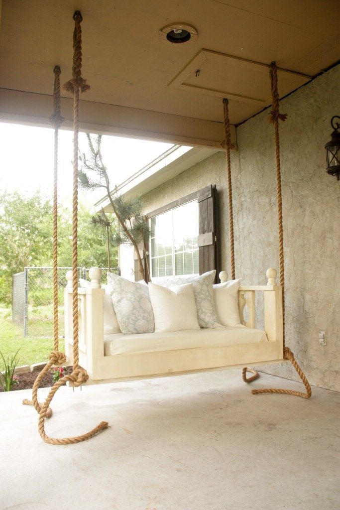 16 Porch Swing Plans Diy, Outdoor Hanging Bed Swing Plans