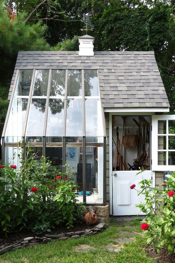 Greenhouse Storage Shed - The Rosemoor Combi Tuin Ideeen