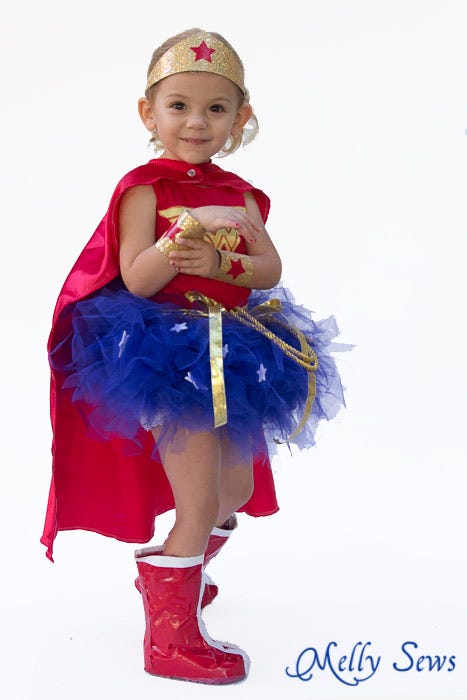 diy wonder woman toddler costume