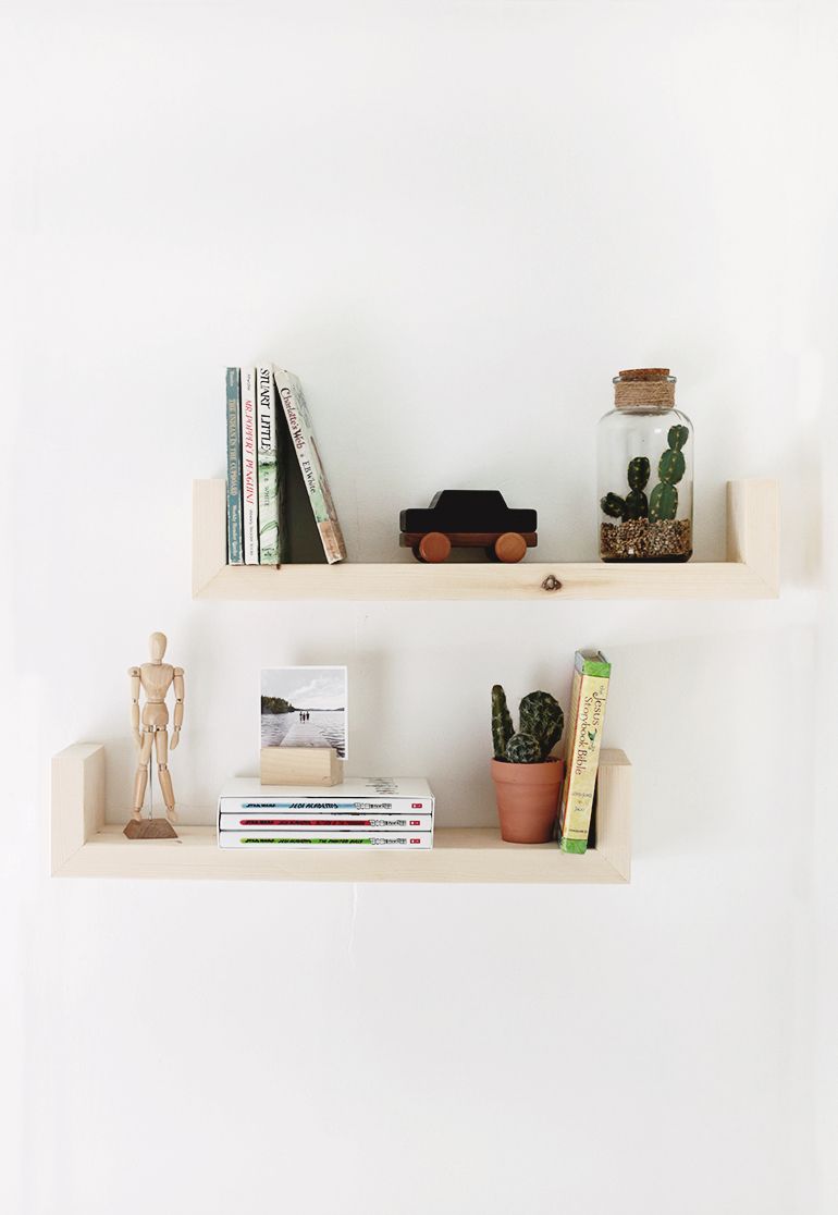 simple wooden bookshelf