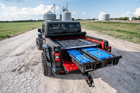 decked drawers on back of truck