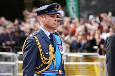 britain´s prince william during transfer of queen elizabeth ii's remains from buckinghampalace to westminsterhall, london on september 14, 2022