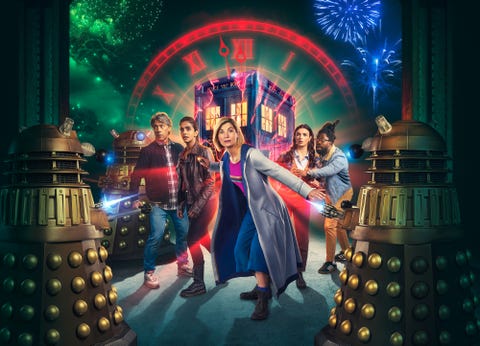 john bishop, mandip gill, jodie whittaker, aisling bea, adjani salmon, doctor who feestelijke special