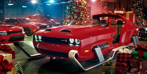 Dodge Challenger Hellcat Santa Sleigh