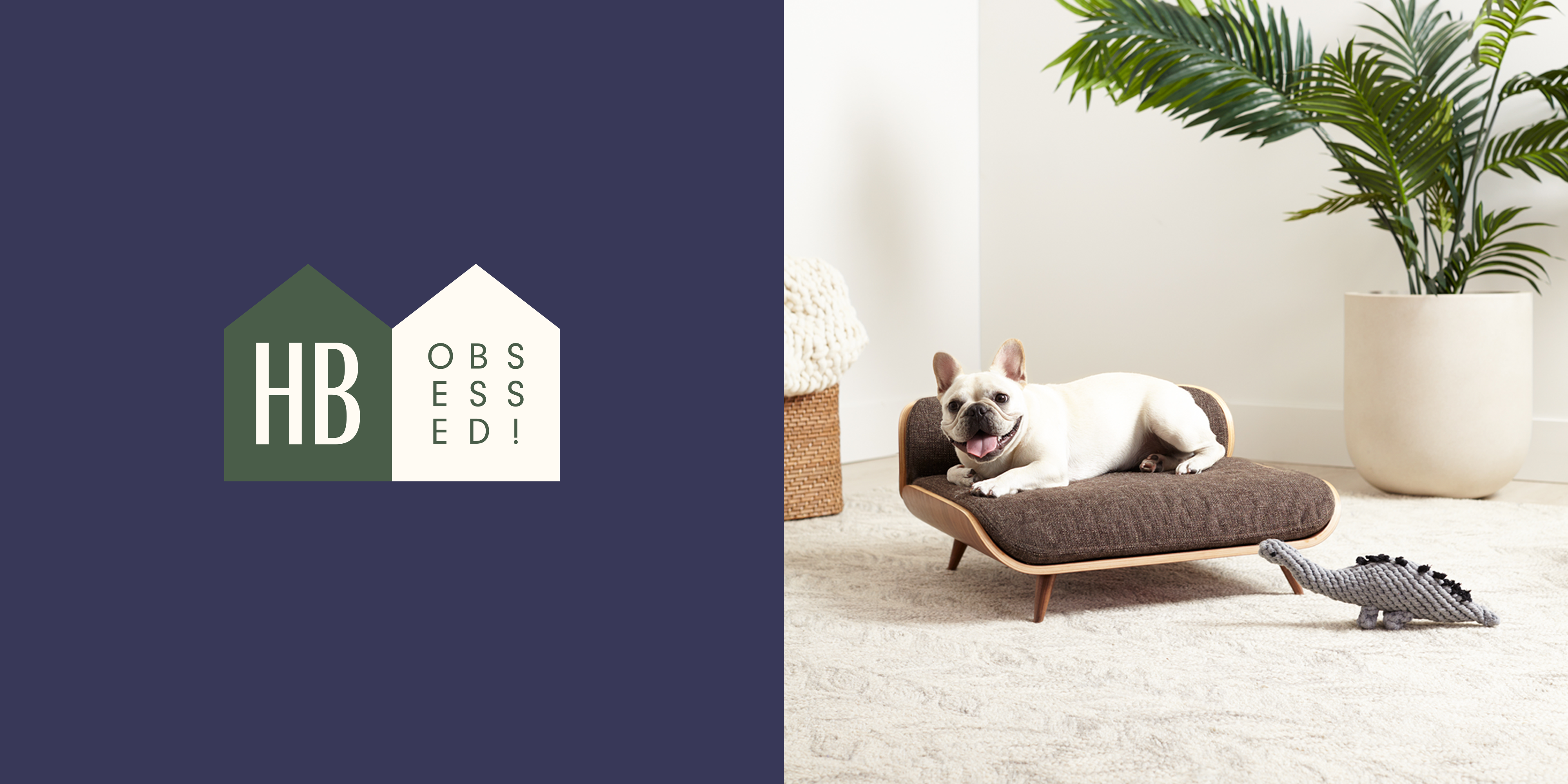 mid century modern dog bed