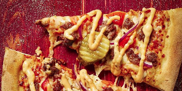 Domino S Is Now Selling Cheeseburger Pizza Domino S Uk Pizza