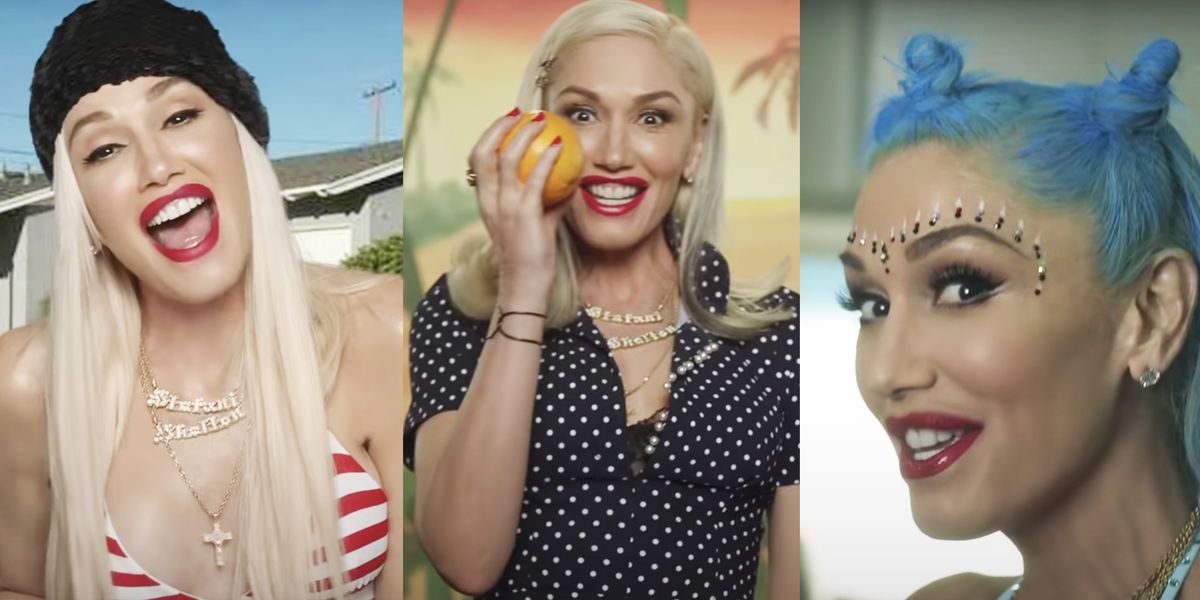 See all the clothes that Gwen Stefani wore in “Let Me Reintroduce Myself”