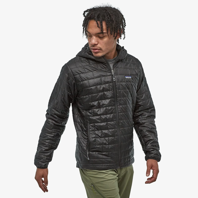 a model wearing an insulated jacket