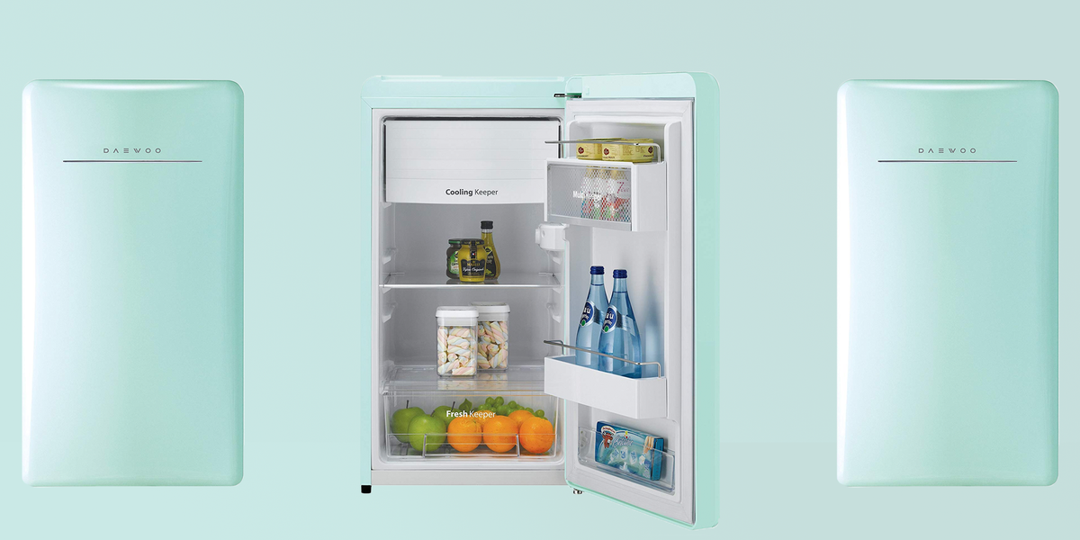 mini fridge with freezer door