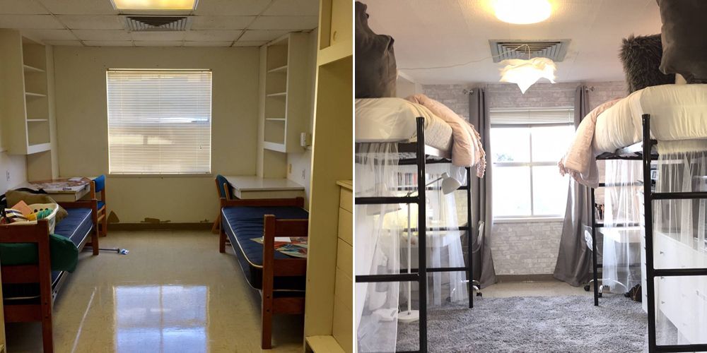 See How Two Texas State University Freshmen Transformed Their Dorm Room