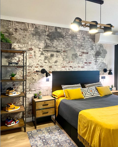 dormitorio de estilo industrial