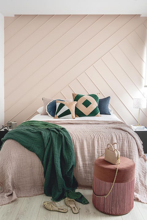 Un dormitorio decorado en rosa y verde - Copia el estilo