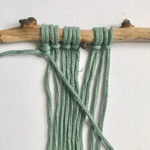 macrame dobbelt half hitch knude