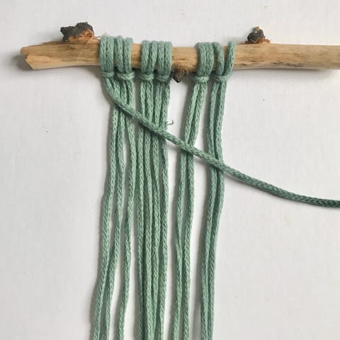 macrame dobbel halv stikk knute