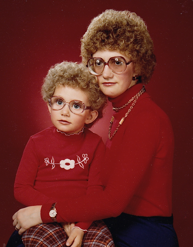 "double vision," awkward family photos
