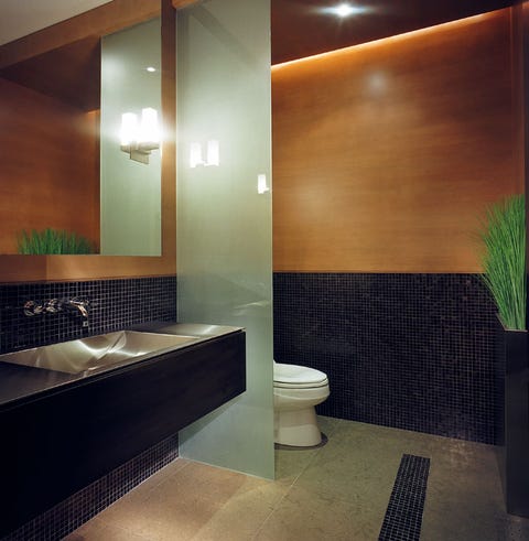 Bathroom, Room, Tile, Interior design, Property, Lighting, Floor, Wall, Architecture, Ceiling, 