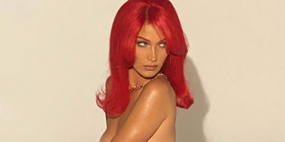 Bella Hadid Poses in Red PVC Boots and a Matching Wig to Celebrate Her Chrome Hearts Collection