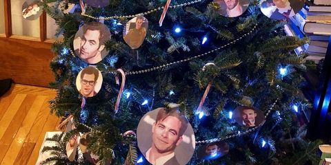 Christmas ornament, Tree, Christmas tree, Christmas lights, Selfie, Christmas decoration, Christmas, Fun, Sky, Event, 