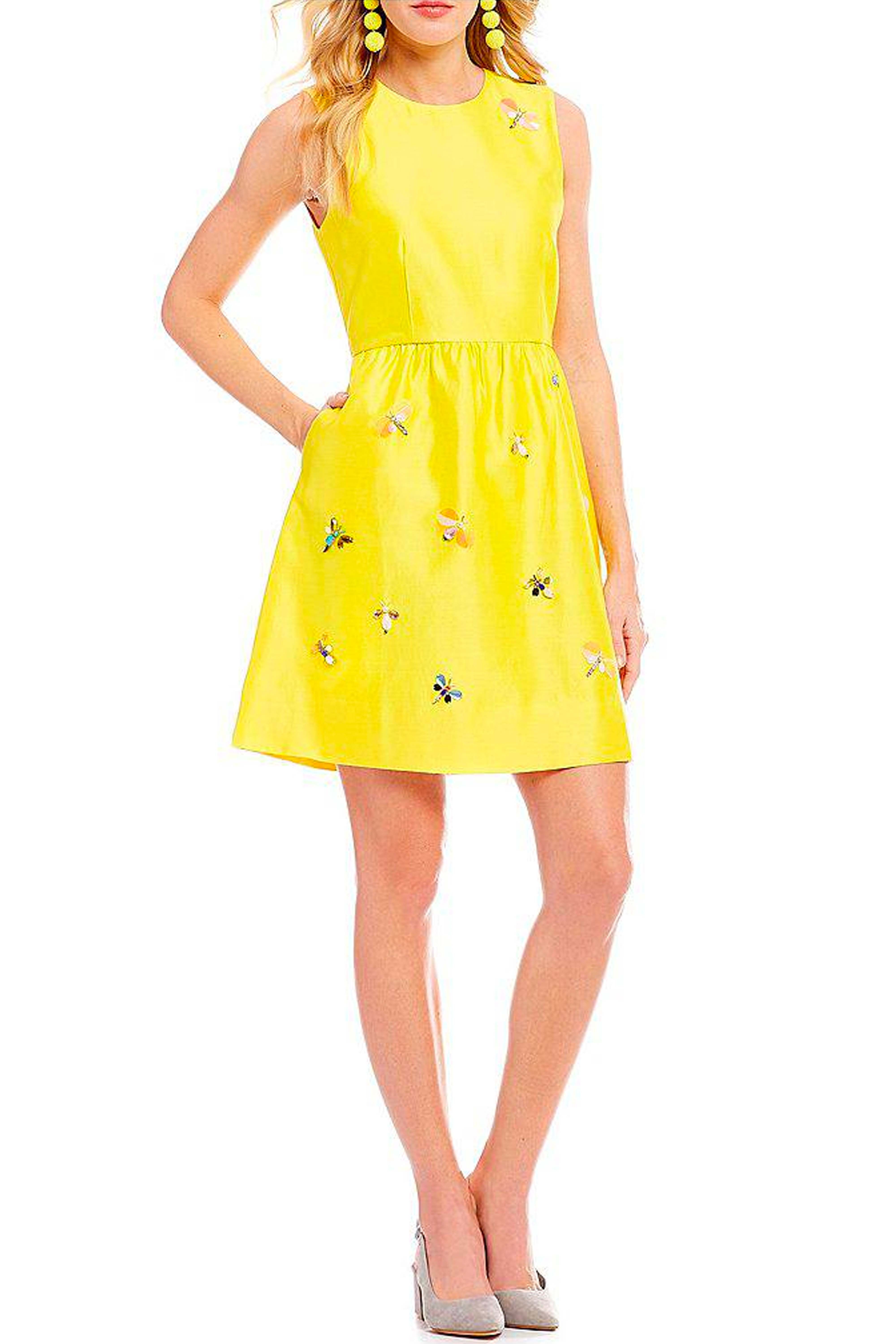 yellow derby dress