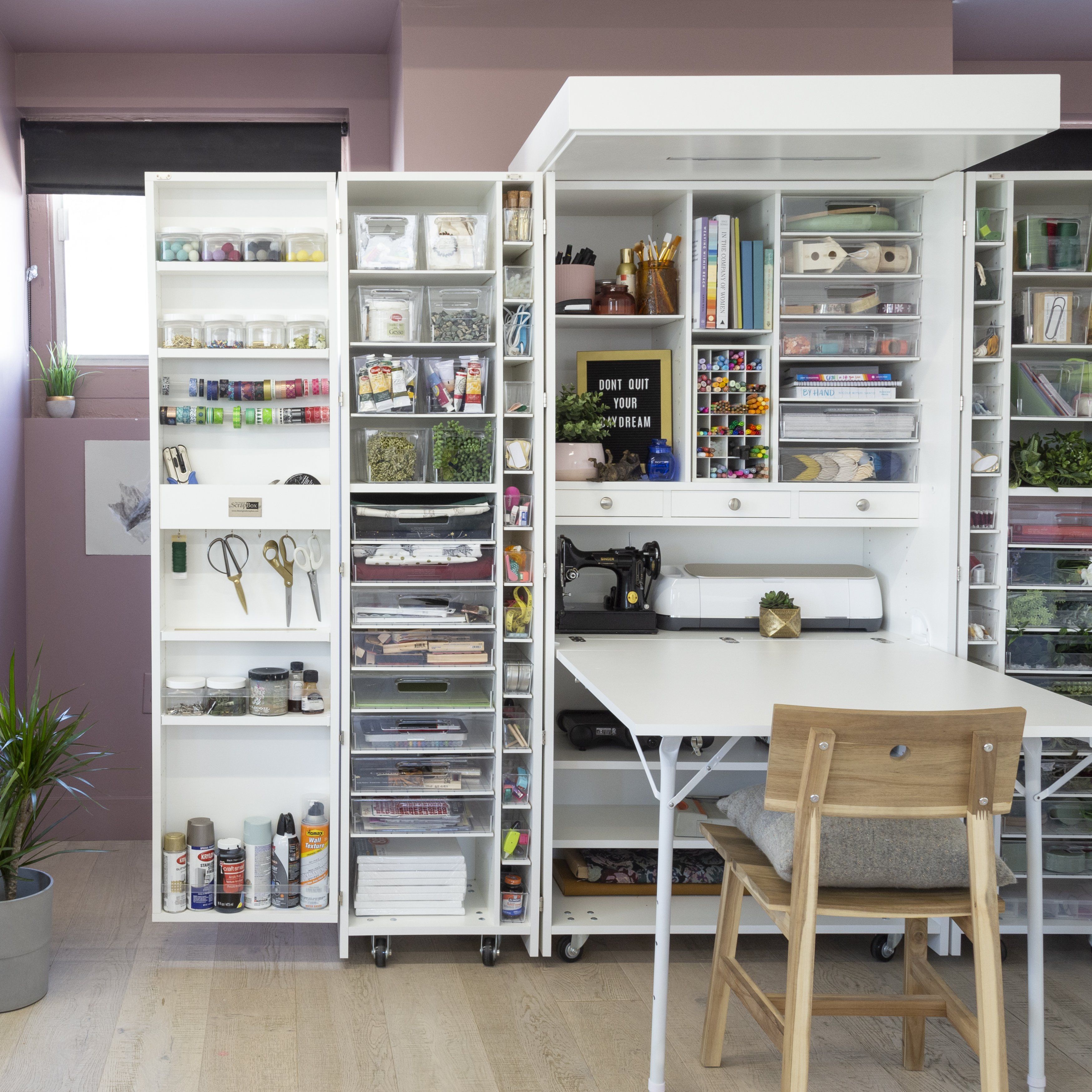 Dreambox Is A Storage Cabinet Meets Workspace For Crafters Scrapbox Craft Room Organizers