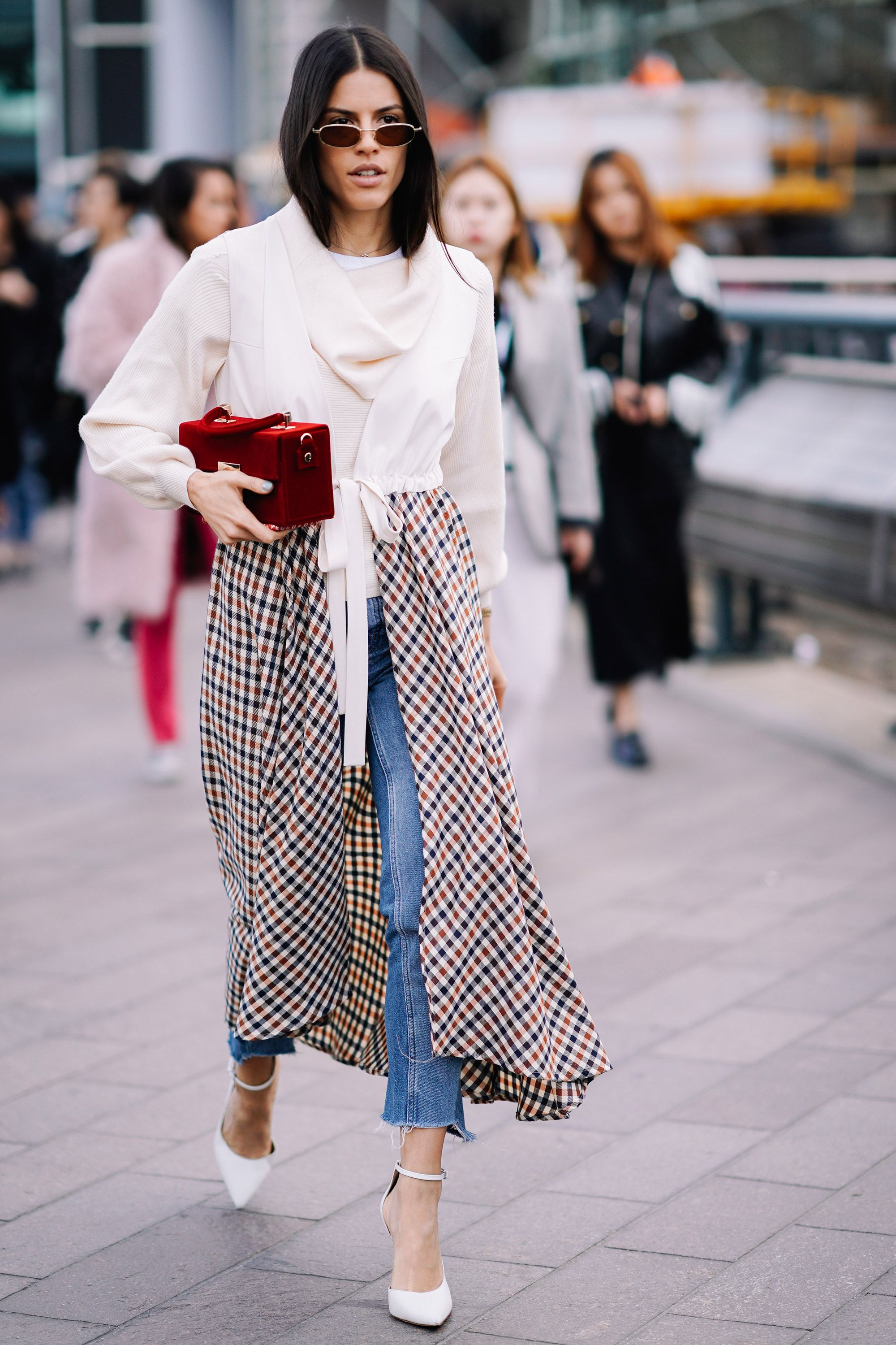 How To Style The Controversial Skirt Over Pants in 2023