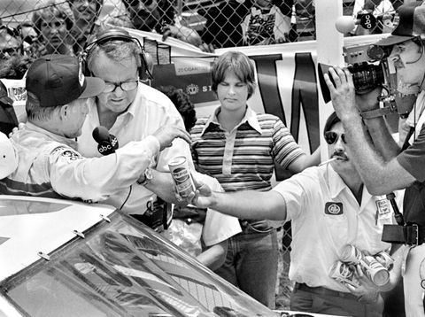 nascar driver cale yarborough on the road to victory