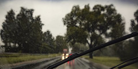 driving in the rain storm