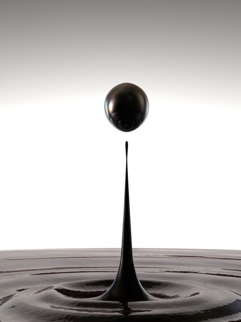 droplet of crude oil