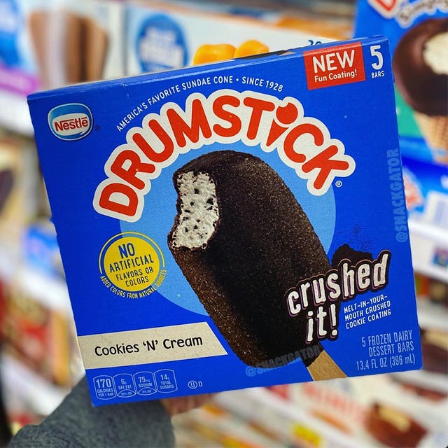 Drumstick’s New Crushed It! Ice Cream Bars Are Covered in a Cookie Coating