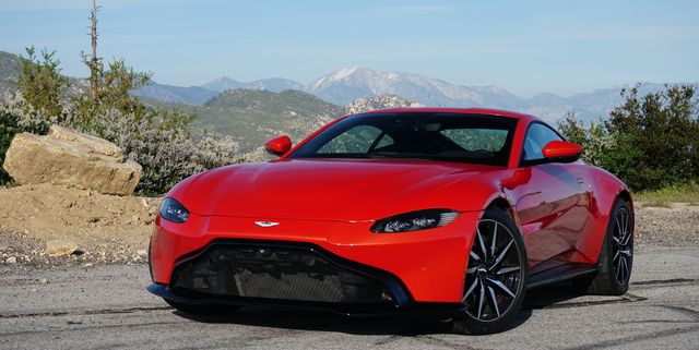 the aston martin vantage feels at home on mountain roads