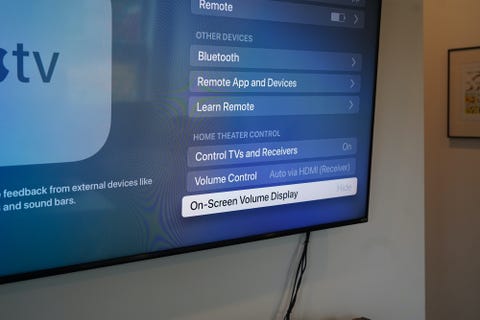 apple tv volume osd setting