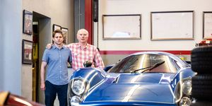 Jesse and James Glickenhaus with Lola T-70 at SCG shop