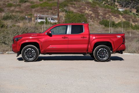 2024 toyota tacoma side profile in parking lot
