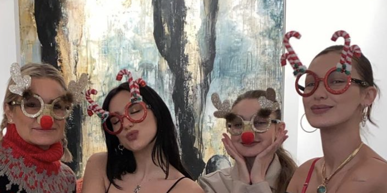 See the funny Christmas photos of Gigi Hadid, Dua Lipa and Bella Hadid