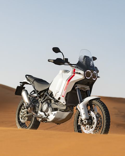 ducati desertx white motorcycle