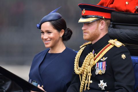 The Duke and Duchess of Sussex at Trooping the Colour 2019 parade