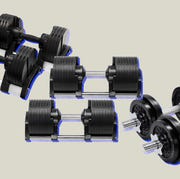 3 different dumbbell sets