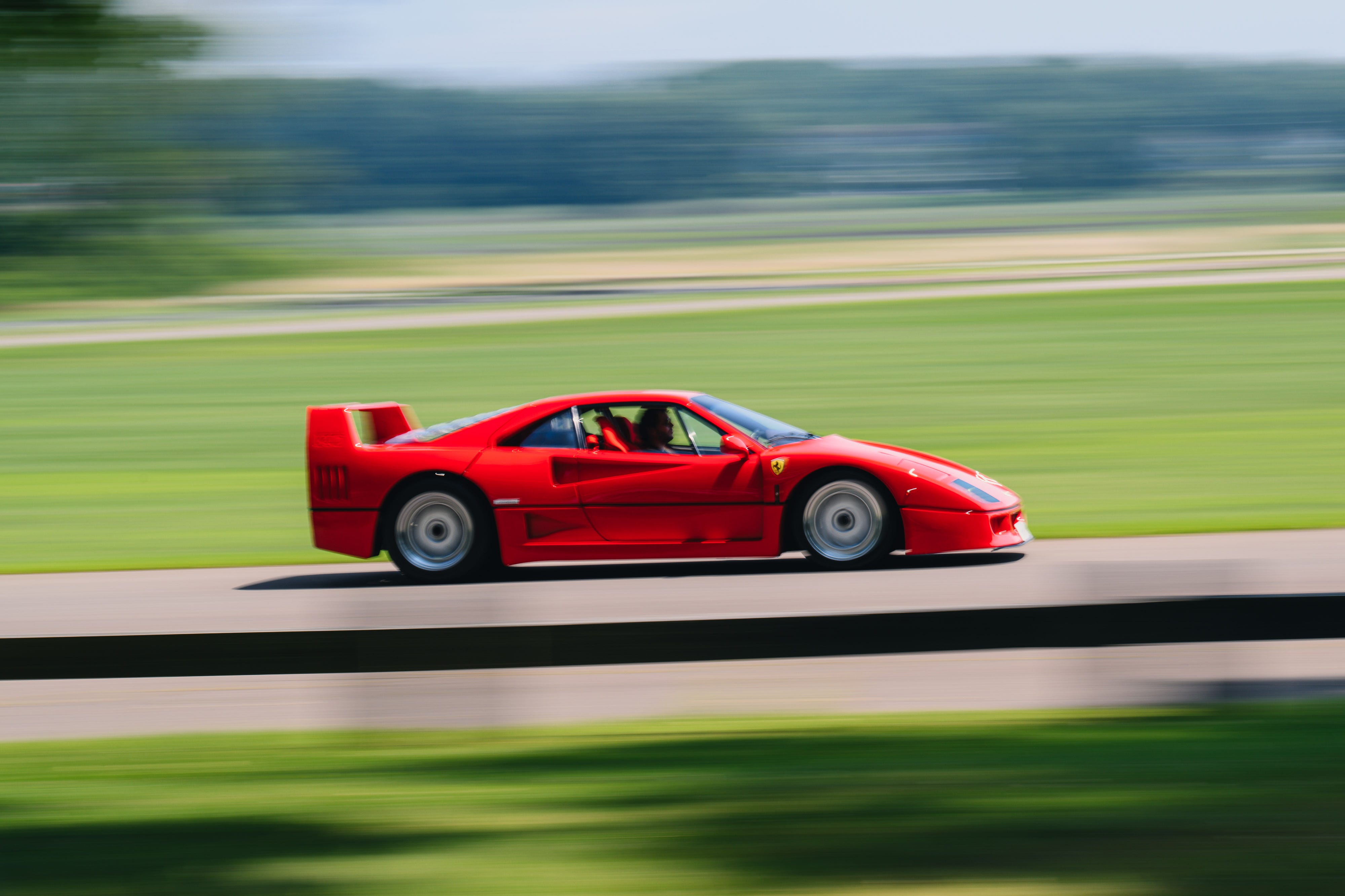 Ferrari F40 Crashes and Flips, Service Tech Was Allegedly Driving