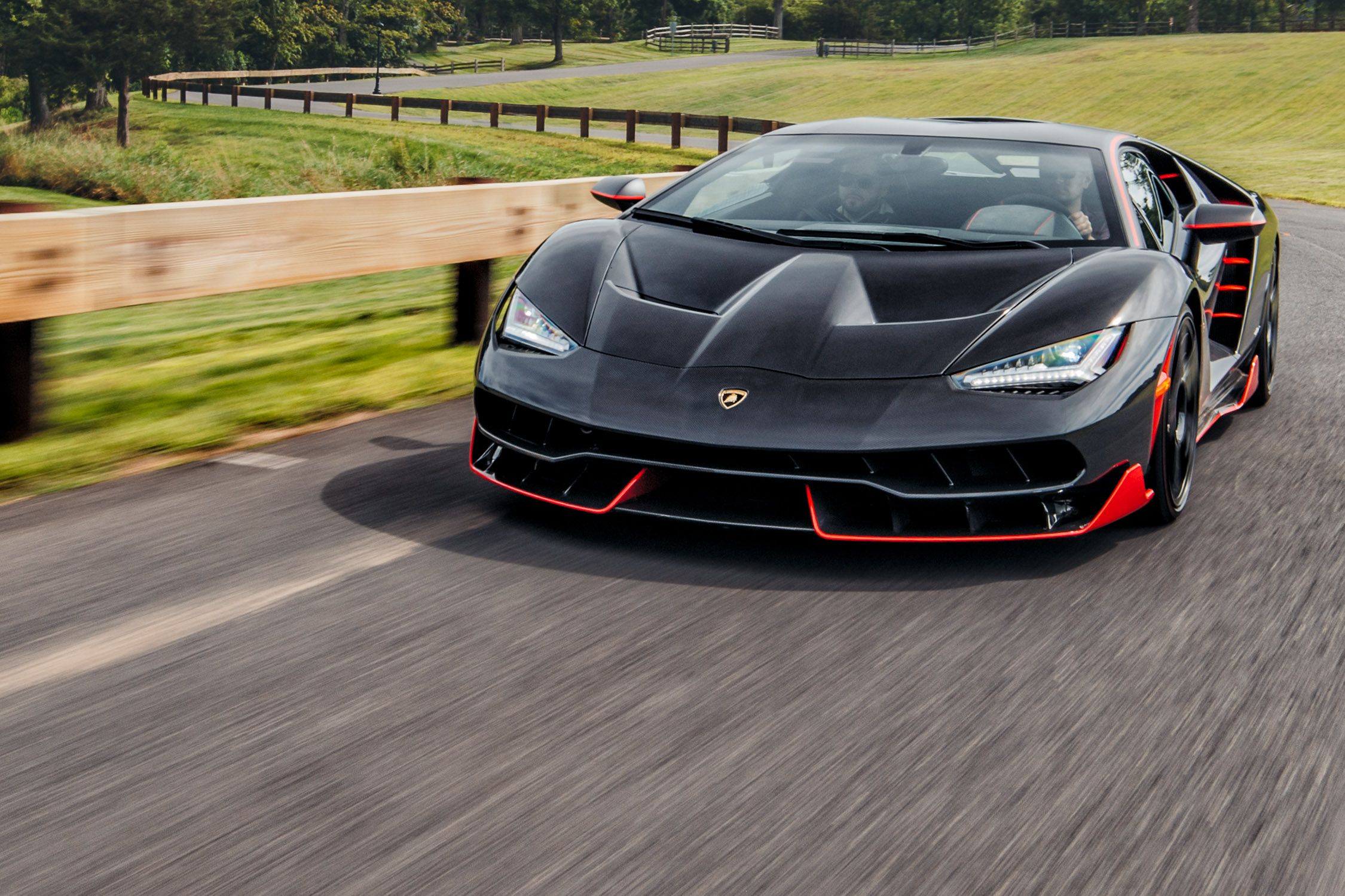 lamborghini on the highway