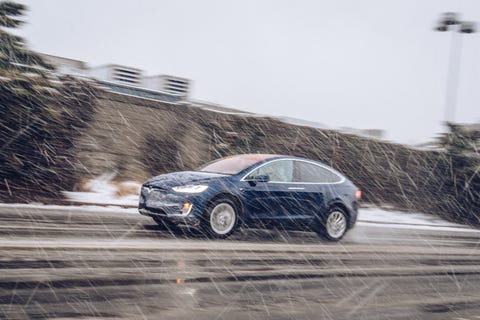 Vol Veeg dreigen Tesla Model X P100D: The Nor'easter Test