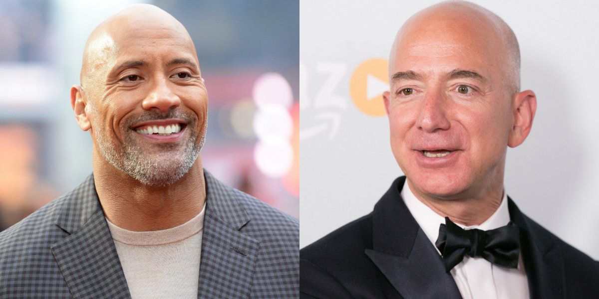 Jeff Bezos and The Rock Bond Over 'Rampage', Should Become Gym Buddies ...